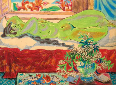 Chittaprosad (Artist), Nude, 1960, Painting