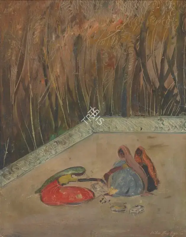 Mookherjea, Sailoz (Artist). Untitled, n.d. | Painting, Sa.Onl/06.12.18, 2018 · Saffronart