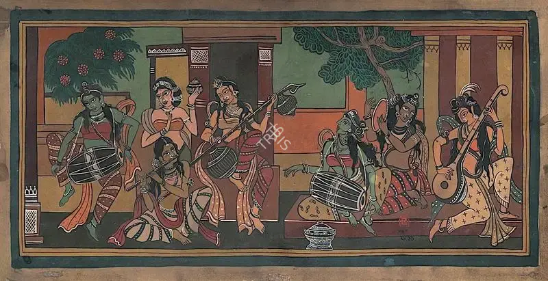 Nandalal Bose (Artist), Musicians Series, 1946, Painting