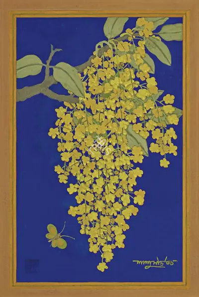 Lalu Prasad Shaw (Artist), Laburnums, 2006, Painting