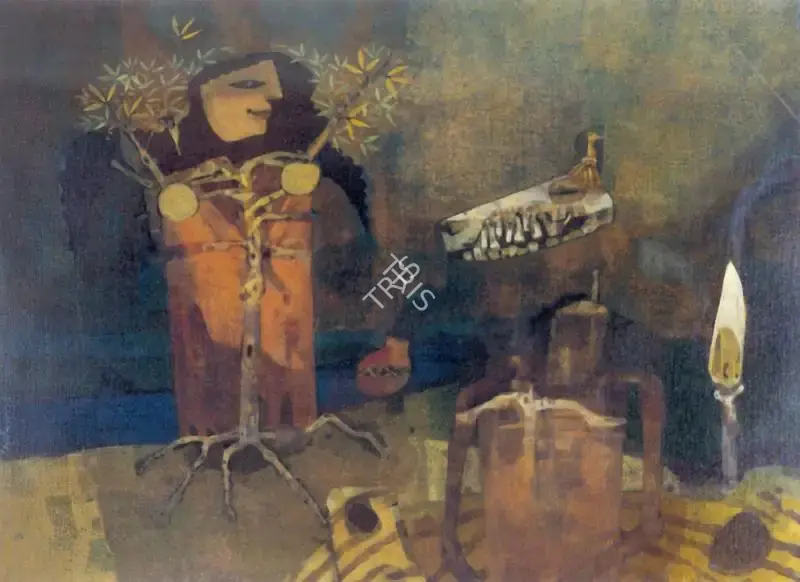 Ganesh Pyne (Artist), Spring, 1975, Painting