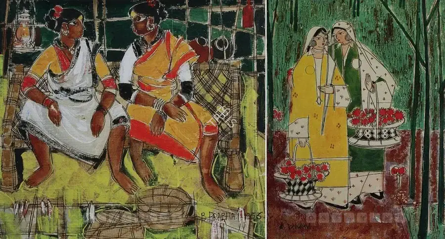 B. Prabha (Artist), Untitled, 1956, Painting