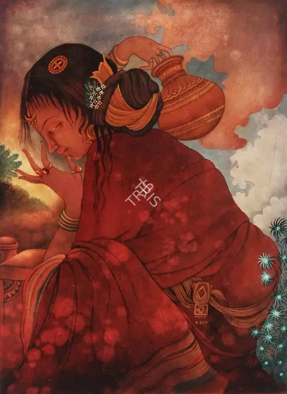 Sarada Ukil (Artist), Pensive Thoughts, 1929, Painting