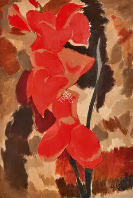 Bendre, N.S. (Artist). Red Harmony, circa 1968 | Painting, So.Lon/30.09.25, 2025 · Sotheby's