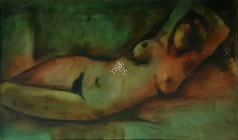 B. Vithal (Artist), Nude, 1966, Painting