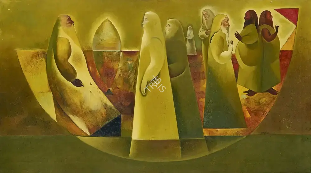 Neeraj Goswami (Artist), After The Deluge, 1990, Painting