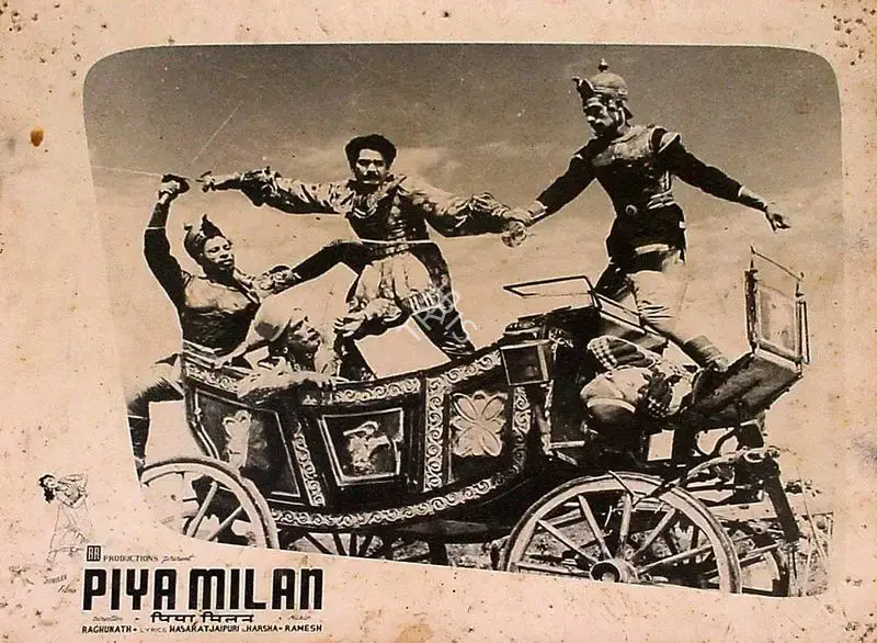 Raghunath (Director), Piya Milan, 1958, Lobby Card