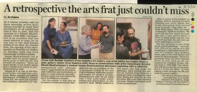 Archana Khare (Reporter), A Retrospective the Arts Frat just couldn't Miss, 2009, Newspaper Clipping