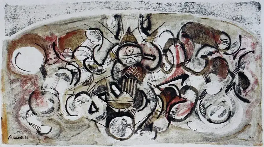 Avinash Chandra (Artist), Orchestra, 1961, Painting