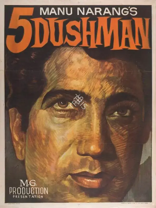 Manu Narang (Producer), 5 Dushman, 1973, Full Sheet Poster