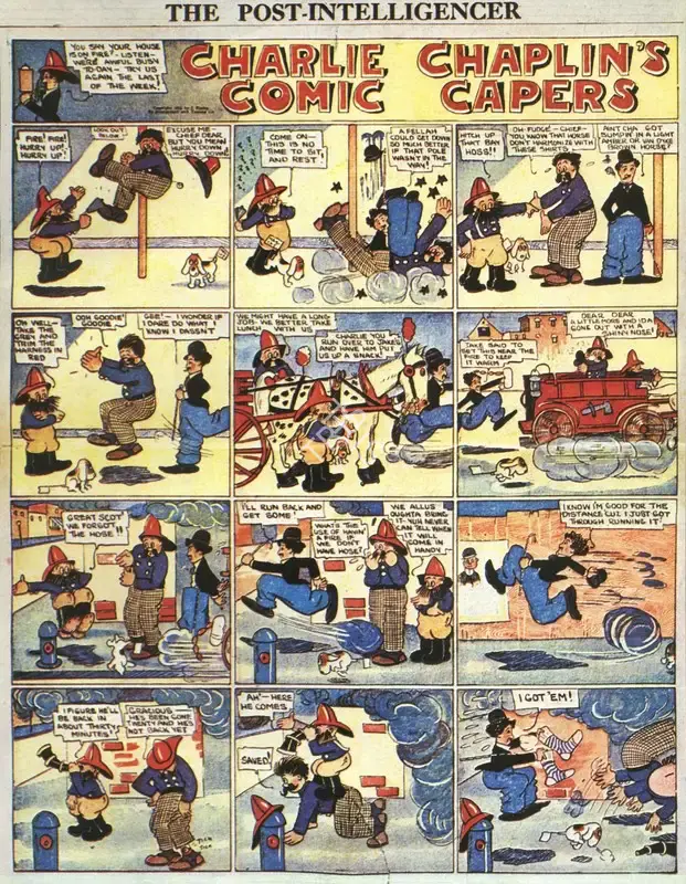 E. C. Segar (Illustrator), Segar, E. C. (Illustrator), Comic Strip 'Charlie Chaplin's Comic Capers' | Original Artwork, Original Artwork