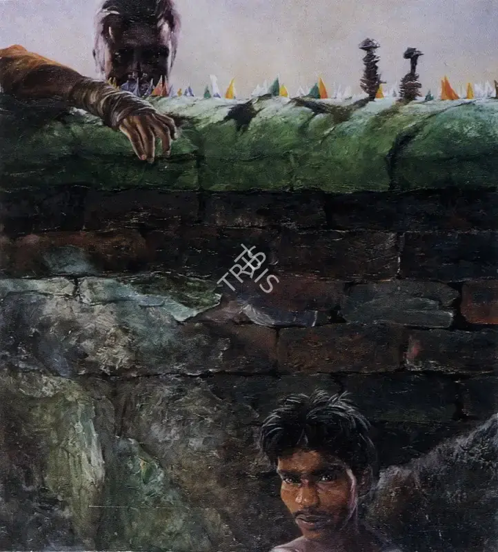 Bhattacharjee, Bikash (Artist). Untitled, n.d. | Painting, So.NeY/12.06.95