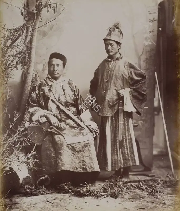 Unknown (Photographer), Group of 2 Lepchas, 1901, Antiquarian Photograph