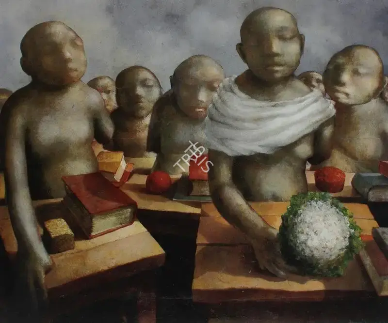 Bhattacharjee, Bikash (Artist). Untitled, n.d. | Painting, Ch.NeY/20.09.06, 2006 · Christie's