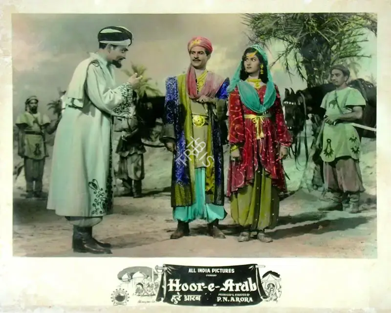P.N. Arora (Producer), Hoor E Arab, 1955, Lobby Card
