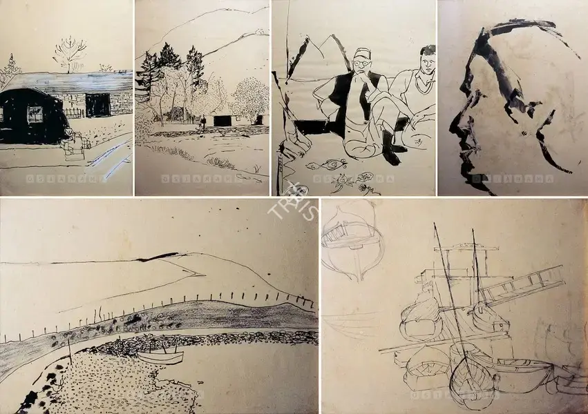 Nasreen Mohamedi (Artist), Early Drawing, 1959, Painting
