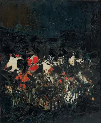 Raza, S.H. (Artist). Zamine. Oil on canvas, 1960 | Painting | FineArts | 00642267