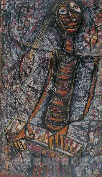 Sunil Madhav Sen (Artist), Musician, 1960, Painting