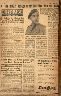 Khwaja Ahmad Abbas (Columnist), An Indian, by Dying, has Proved Two-Nation theory a Lie & Partition a Fraud, 1948, Essay