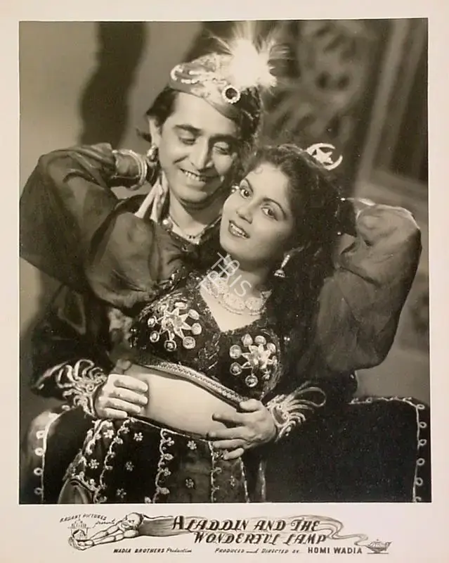 Anant Wadadeker (Cinematographer), Aladdin Aur Jaadui Chiraag, 1952, Lobby Card