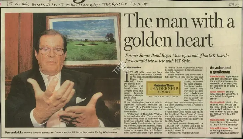 Namita Bhandare (Reporter), The Man With a Golden Heart, 2005, Newspaper Clipping