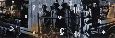Baiju Parthan (Artist), Milljunction- 2(Soft Graffiti), 2009, Painting