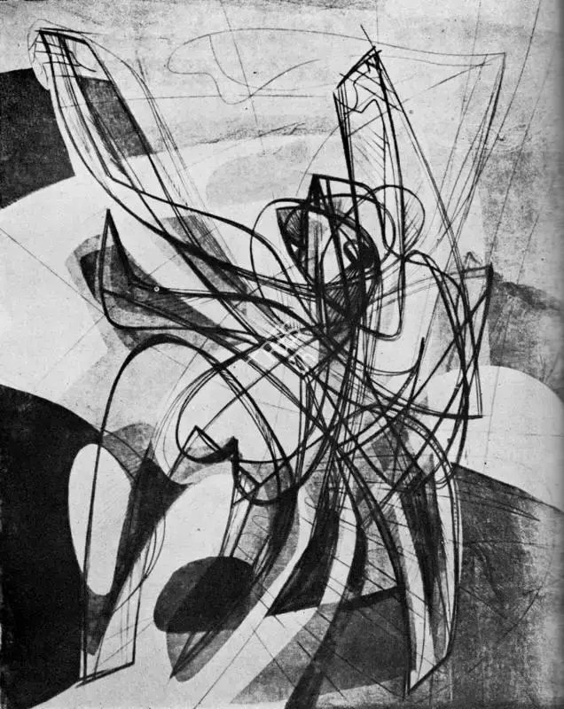 S.W. Hayter (Artist), Anges Luttants, 1950, Painting
