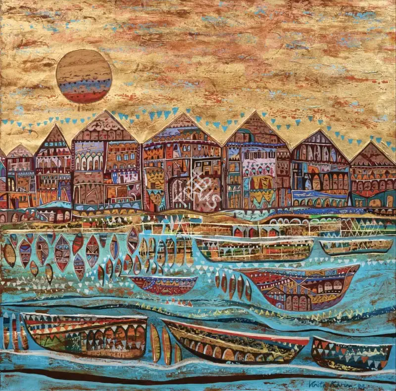 Vinita Karim (Artist), Abode of the Gods, 2024, Painting