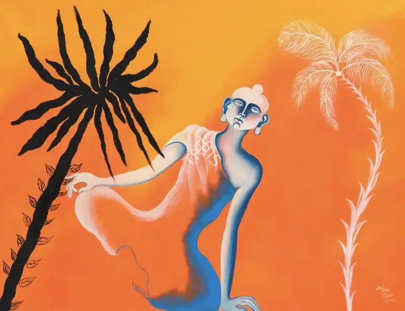 Arpana Caur (Artist), Tree of Suffering, Tree of Enlightenment, 2004, Painting