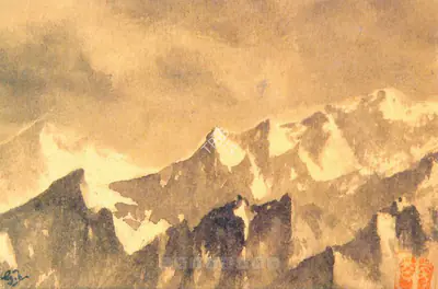 Gaganendranath Tagore (Artist), Mountain Crags, Painting