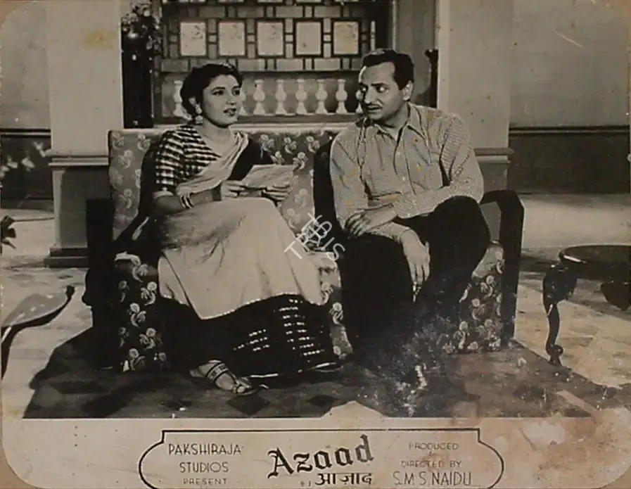 S.M. Sriramulu Naidu (Producer), Azaad, 1955, Lobby Card