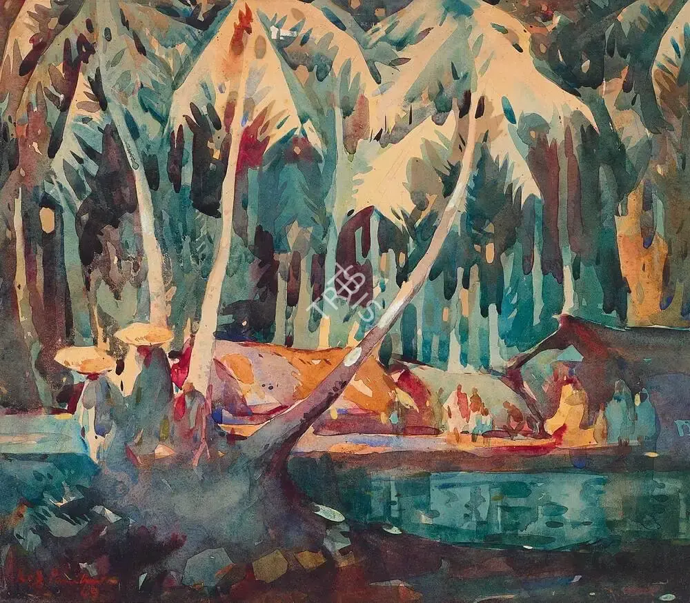 Paniker, K.C.S. (Artist). Untitled, 1949 | Painting, AG.Onl/28.10.23, 2023 · Asta Guru