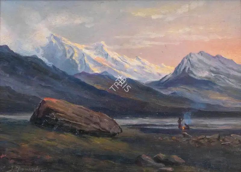 Gangooly, J.P. (Artist). Untitled (Himalayan Landscape), n.d. | Painting, Bon.Lon/25.05.22, 2022 · Bonhams