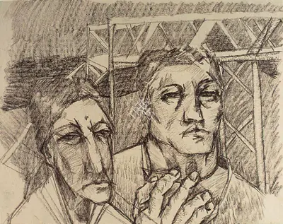 Sudhir Patwardhan (Artist), Station, 1978, Drawing