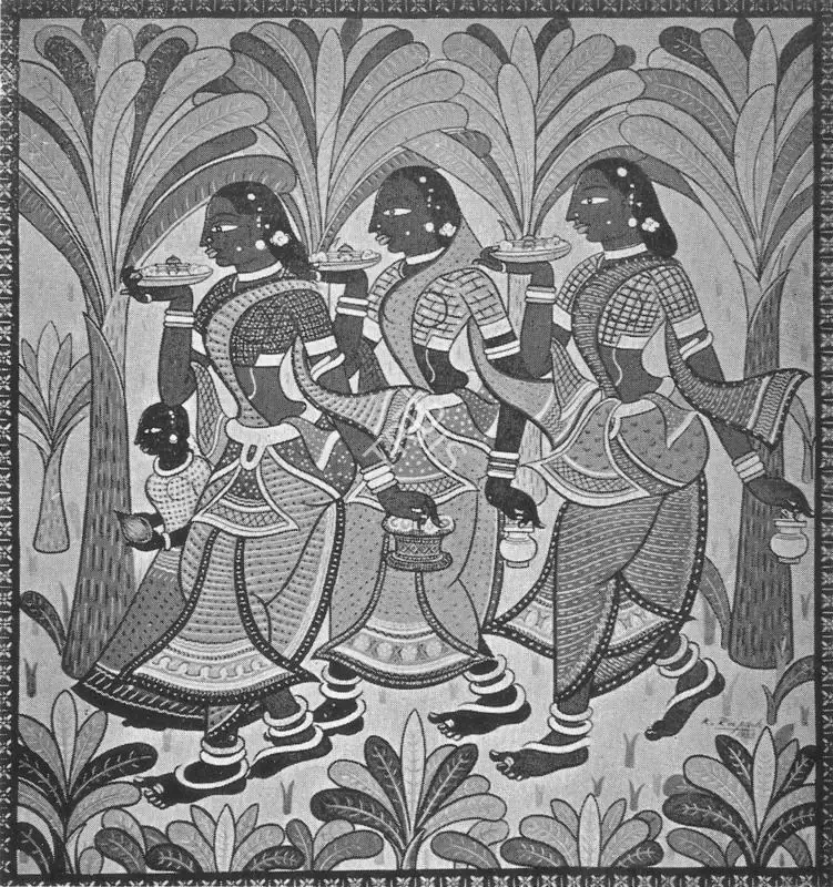 K. Rajaiah (Artist), Steps Towards Devotion, 1956, Painting