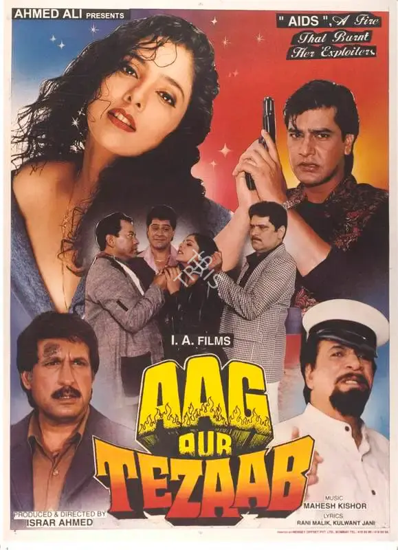 Israr Ahmed (Producer), Aag Aur Tezaab, 1998, Full Sheet Poster