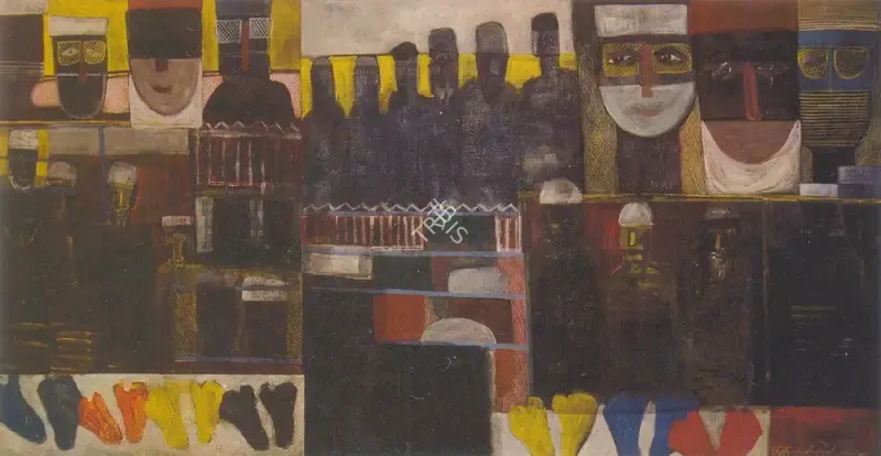 Sheikh Shahajahan (Artist), Santiniketan, 1997, Painting