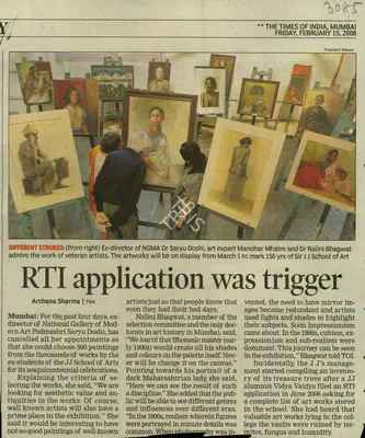 Archana Sharma (Reporter), RTI Application was Trigger, 2008, Newspaper Clipping