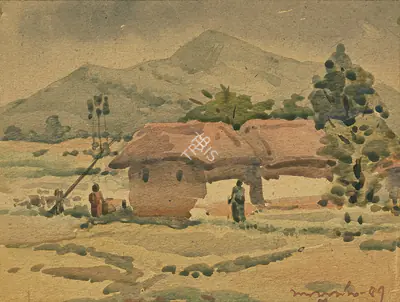 Lalu Prasad Shaw (Artist), Untitled, 1957, Painting