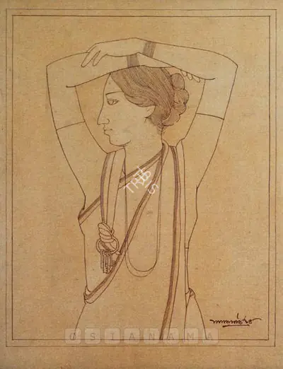 Lalu Prasad Shaw (Artist), Reverie II, 1994, Painting