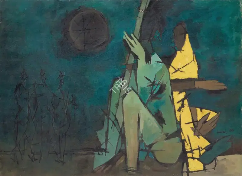 Husain, M.F. (Artist). Untitled, 1959 | Painting, So.Lon/30.09.25, 2025 · Sotheby's