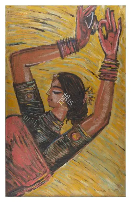 Sudhir Khastgir (Artist), Untitled (Dancer), 1944, Painting