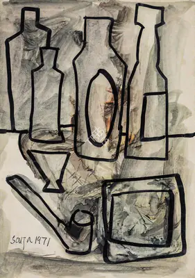 F.N. Souza (Artist), Untitled, 1971, Drawing