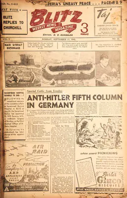 R.K. Karanjia (Editor), Blitz, 1942, Magazine