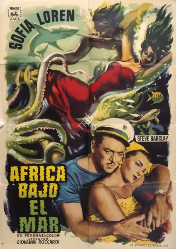 Goffredo Lombardo (Producer), Woman of the Red Sea, 1956, Poster