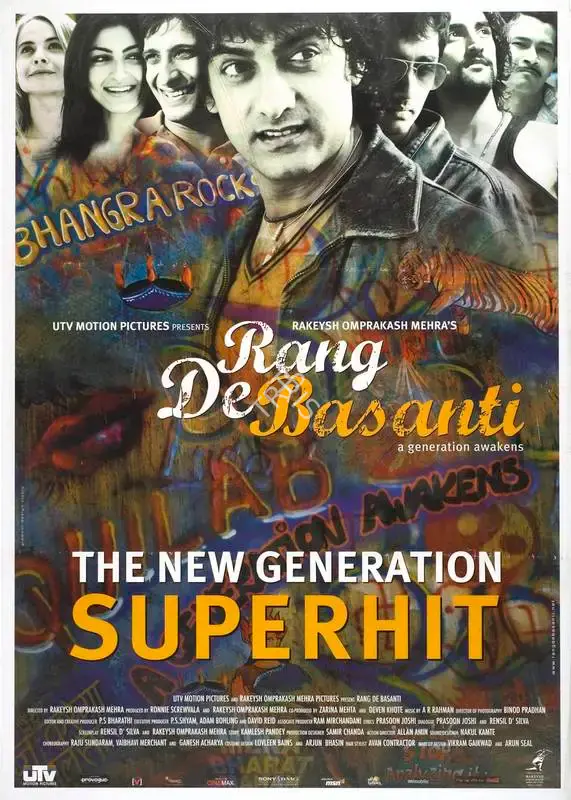 Ronnie Screwvala (Producer), Rang De Basanti, 2006, Full Sheet Poster
