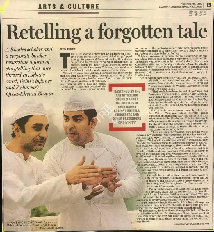 Veenu Sandhu (Reporter), Relelling a Forgotten Tale, 2006, Newspaper Clipping