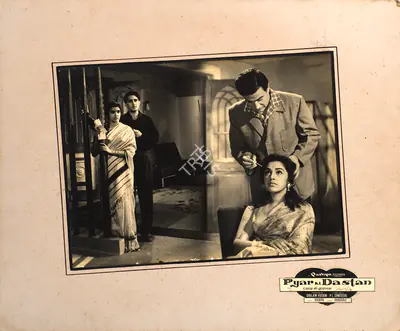 Ghulam Husain (Producer), Pyar Ki Dastan, 1961, Photographic Still Mounted on Lobby Card