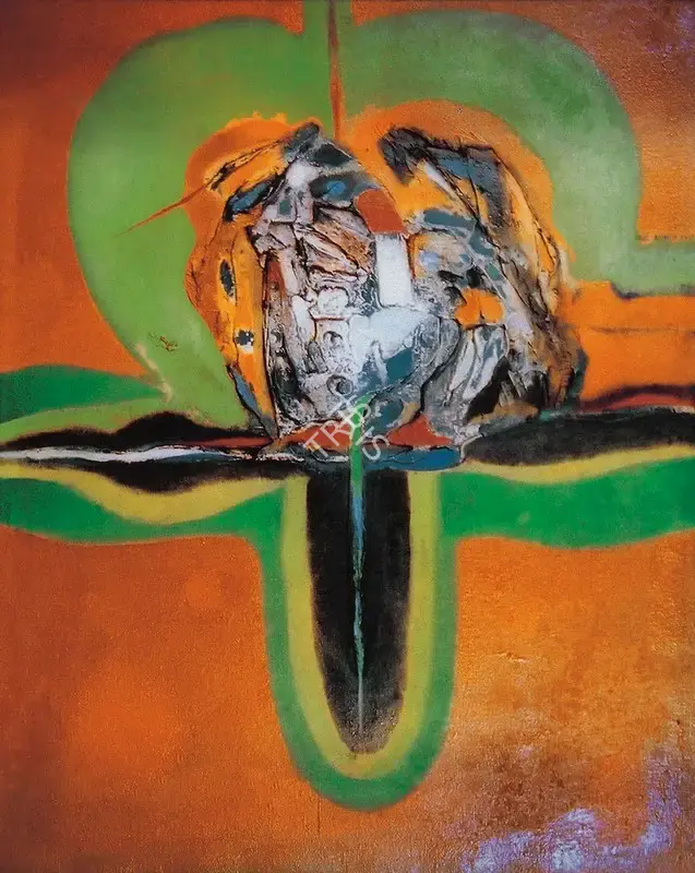 Dasgupta, Bimal (Artist). Untitled, 1970 | Painting, Os.Mum/02.12.05, 2005 · Osian's