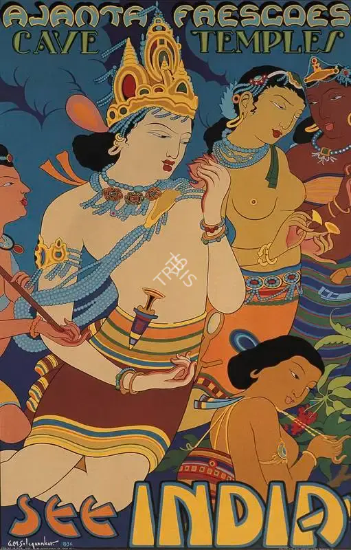 After G.M. Solcquankar (Artist), See India, 1934, Travel Publicity Related Art & Poster